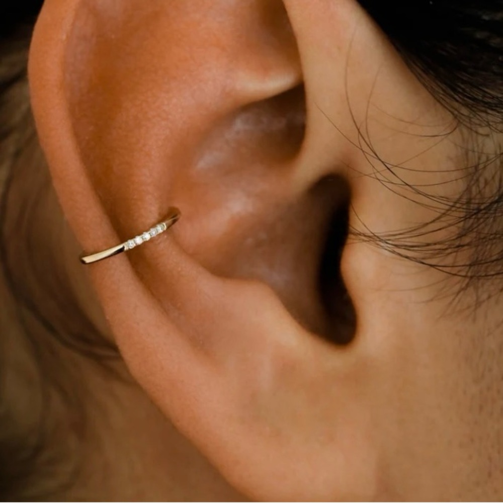 14k YG & Diamond Ear Cuff